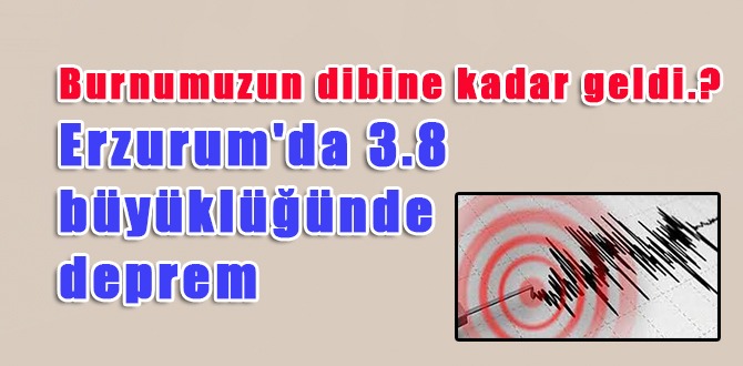 AFAD verilerine göre Erzurum'un Aşkale ilçesinde 3.8 büyüklüğünde deprem