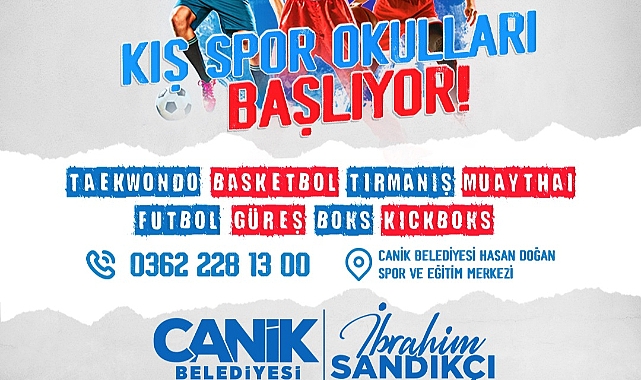 Canik Belediyesi Kış Spor Okulları'yla çocuklar ücretsiz spor eğitimiyle buluşuyor. 