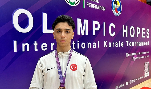 Trabzonlu Karateci İbrahim Sönmez’den Azerbaycan’da Uluslararası Madalya